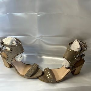 Soda heeled sandals, worn one time! Excellent condition!